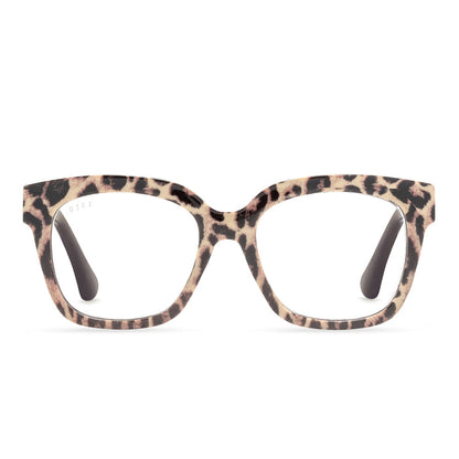 AVA - LEOPARD TORTOISE + BLUE LIGHT READERS front