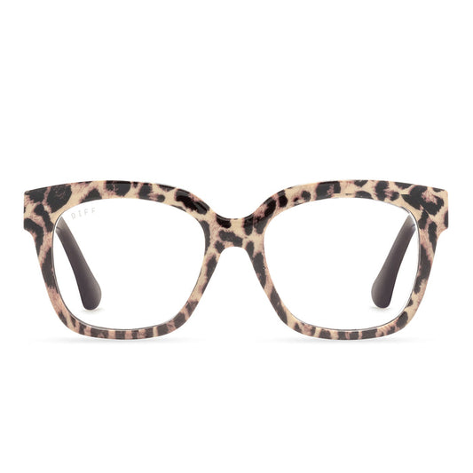 AVA - LEOPARD TORTOISE + BLUE LIGHT READERS front