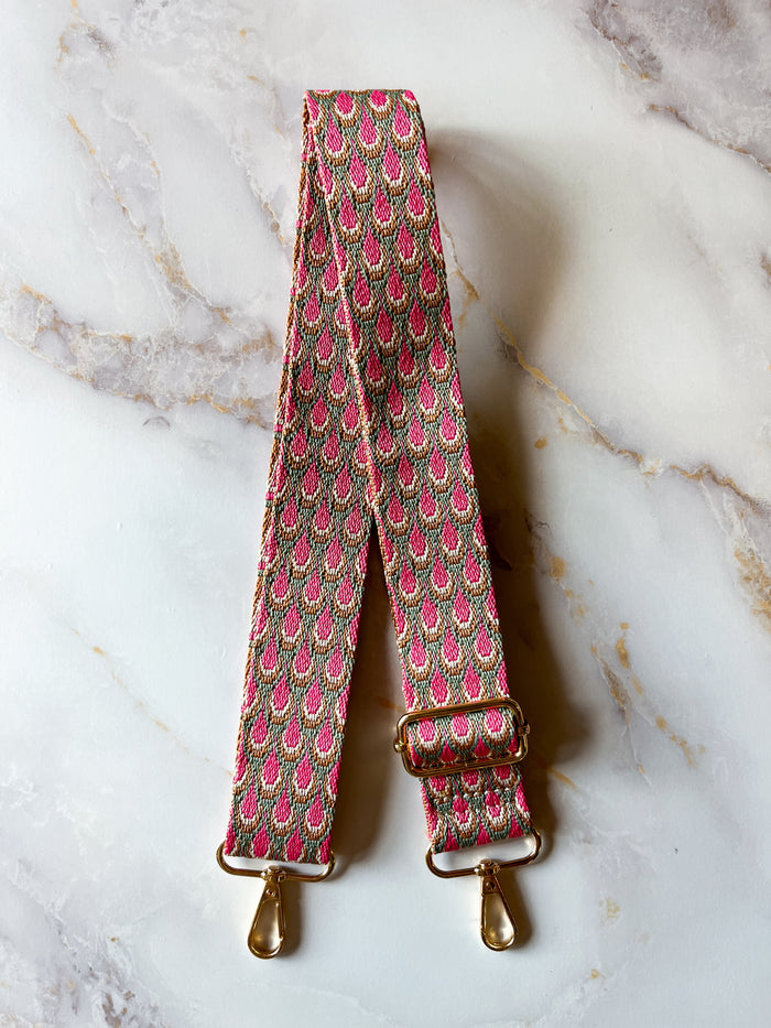 Bag Strap - Pink Scallop