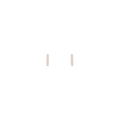 Bar Studs in 18k pink gold with diamonds