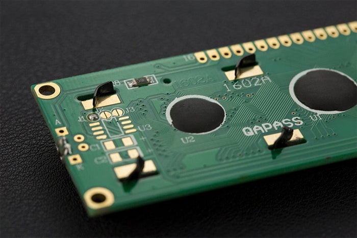 Basic 16x2 Character LCD - Black on Yellow 5V [Discontinued] by DFRobot - The Pi Hut