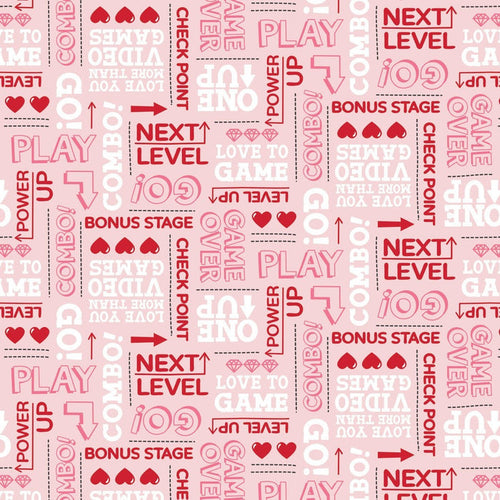 Be My Player 2 Words Pink Fabric, Camelot