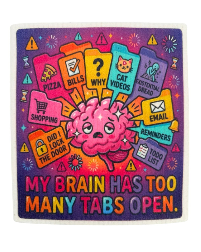 Beautiful Mind Fun Crazy Sayings - Set of 3 - Swedish Dishcloths - Wholesale