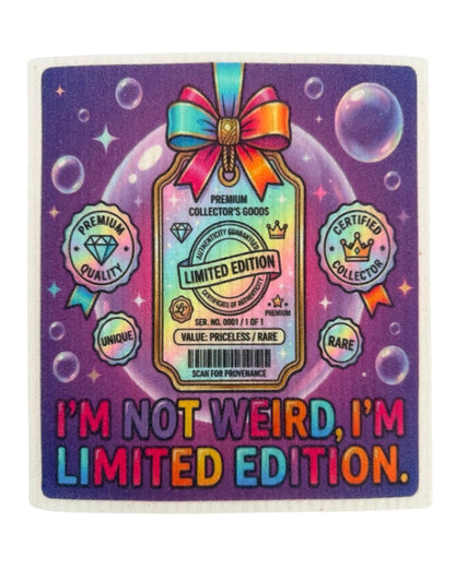 Beautiful Mind Fun Crazy Sayings - Set of 3 - Swedish Dishcloths - Wholesale