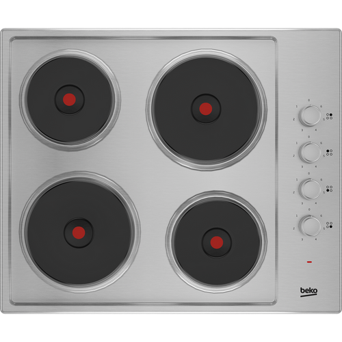 Beko 60cm Sealed Plate Hob with Side Knob Controls | HIBE64101X Beko Hob Euronics Ireland