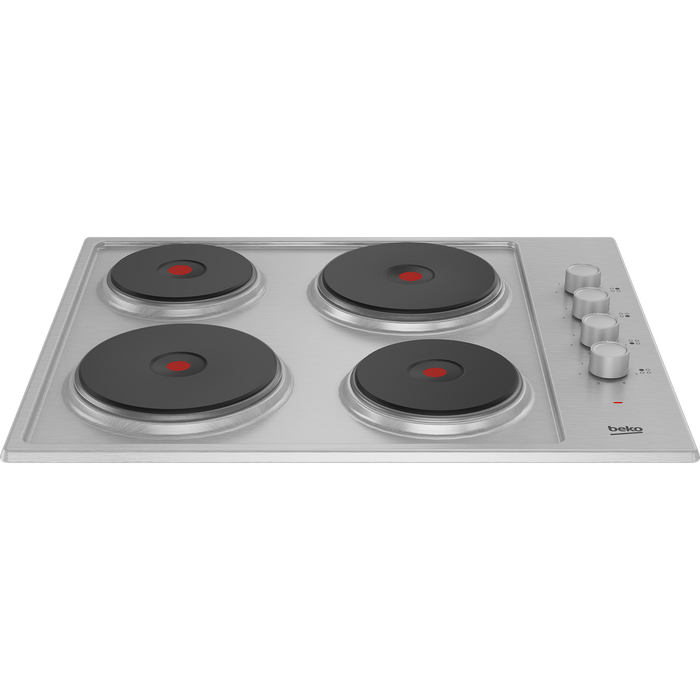 Beko 60cm Sealed Plate Hob with Side Knob Controls | HIBE64101X Beko Hob Euronics Ireland
