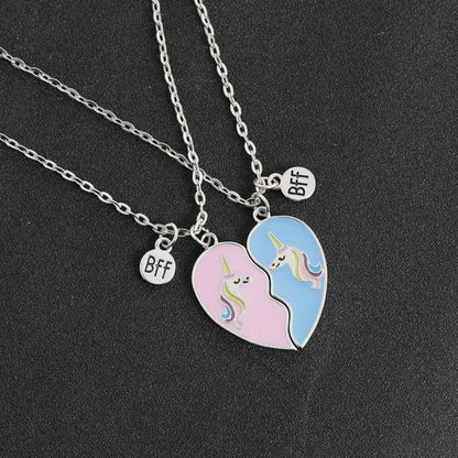* BFF NECKLACE SET: UNICORNS BLUE & PINK
