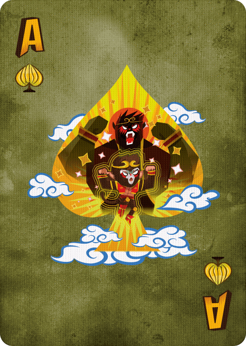Bicycle Monkey King Playing Cards by Riffle Shuffle Playing Card Company