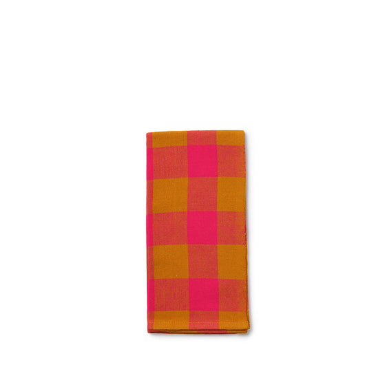 Big Gingham Napkin in Pink (Set of 2)