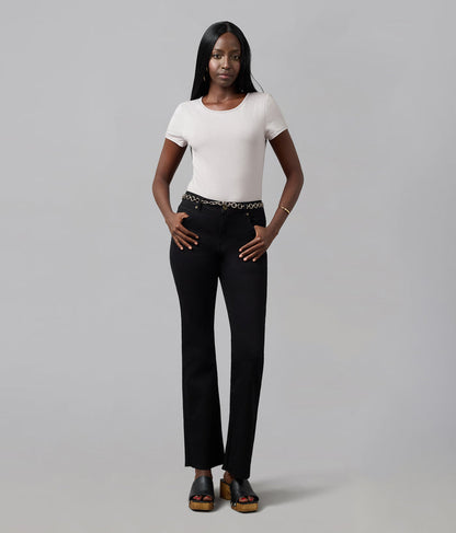 BILLIE-BLK High Rise Bootcut Jeans