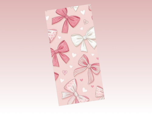 Binder Dashboard or Cash Envelope | Pink Bows w/ Holographic Overlay