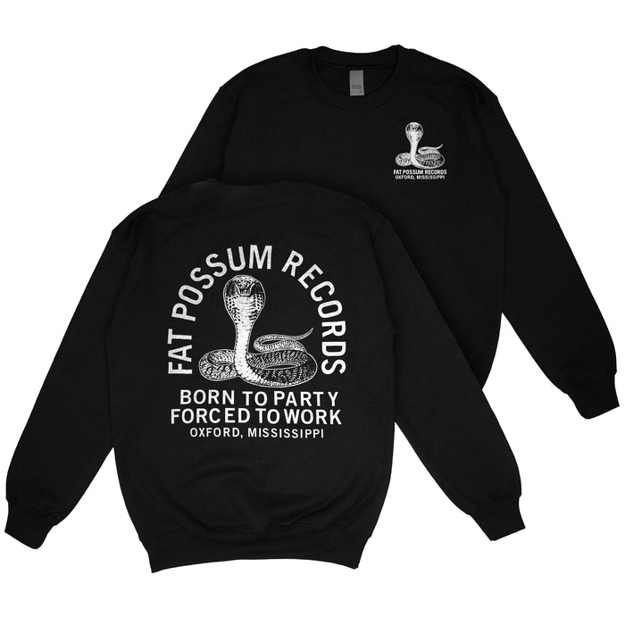 Fat Possum - Black Born To Party Sweatshirt Vinyl & Merch | Fat Possum Records