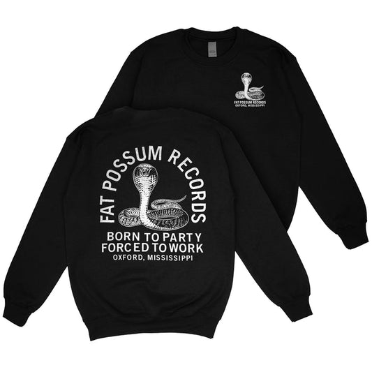 Fat Possum - Black Born To Party Sweatshirt Vinyl & Merch | Fat Possum Records