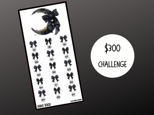 Black Bow Moon | Savings Insert or Cash Envelope | 300