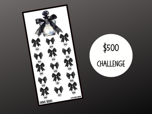 Black Bow Perfume | Savings Insert or Cash Envelope | 500