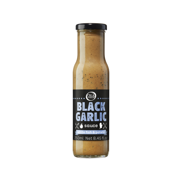 Bottle of black garlic sauce