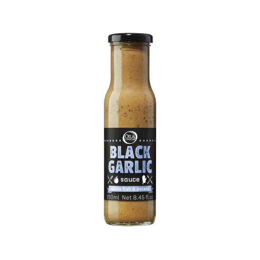 Bottle of black garlic sauce
