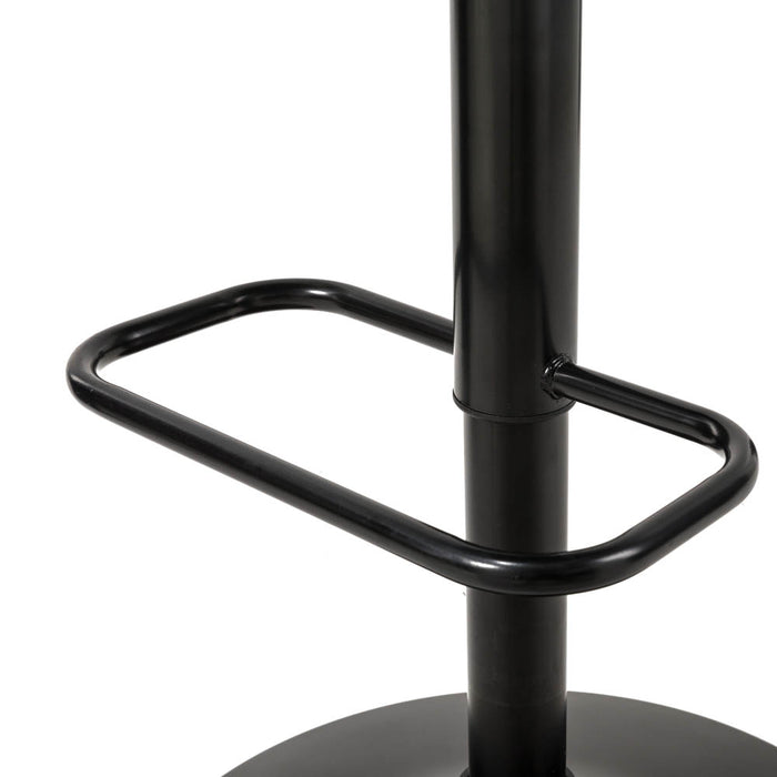 Black Leatherette Gaslift Adjustable Swivwl Bar Stools, Set of 2