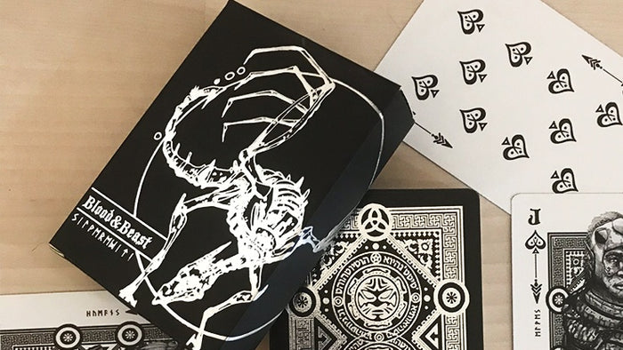 Blood and Beast (Silver) Playing Cards* Playing Cards by RarePlayingCards.com