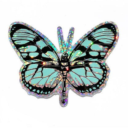 Blue Butterfly Glitter Sticker