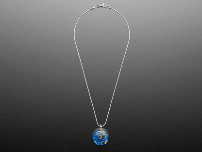 Blue Circuit Board Pendant Necklace with Silver Chain [Discontinued] by Circuit Breaker Labs - The Pi Hut