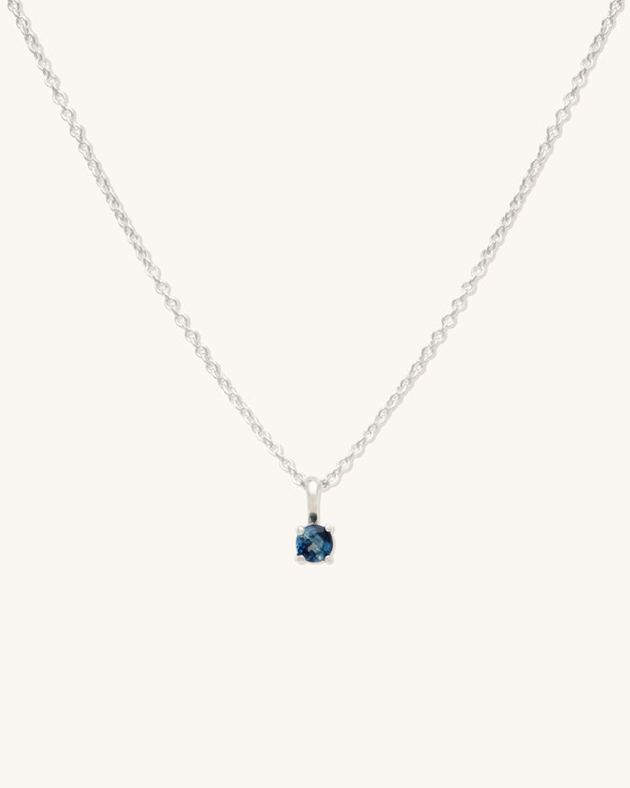 Blue Sapphire Birthstone Necklace
