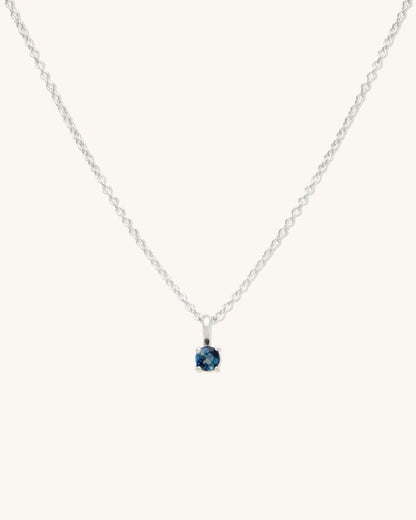 Blue Sapphire Birthstone Necklace