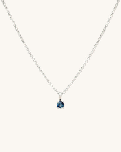 Blue Sapphire Birthstone Necklace