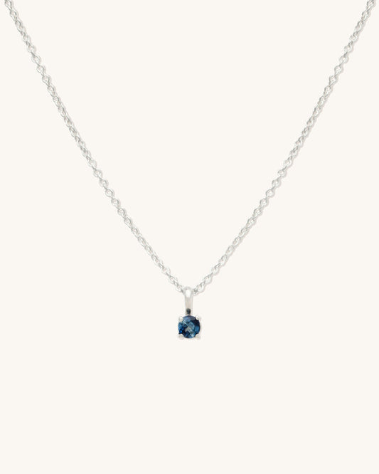 Blue Sapphire Birthstone Necklace