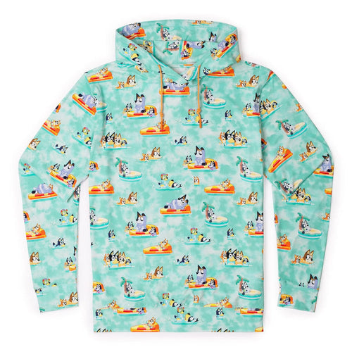 RSVLTS XS Bluey Performance Hoodie Bluey "Everybody in the Pool" – Performance Hoodie