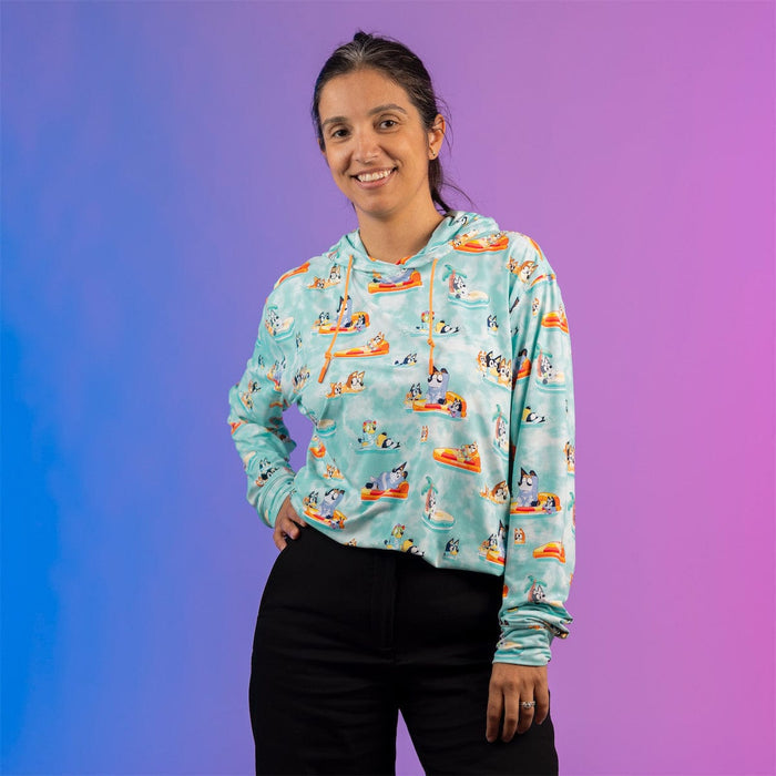 RSVLTS Bluey Performance Hoodie Bluey "Everybody in the Pool" – Performance Hoodie