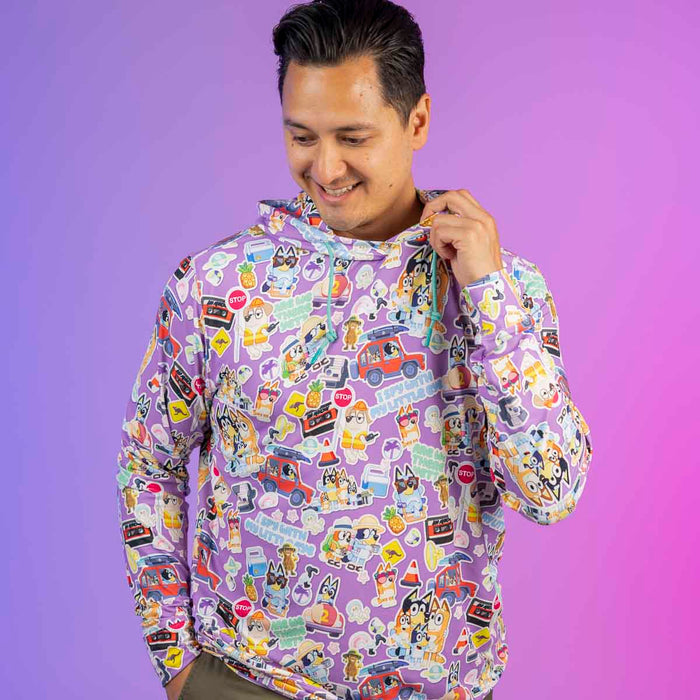 RSVLTS Bluey Performance Hoodie Bluey "Let's Motor" – Performance Hoodie
