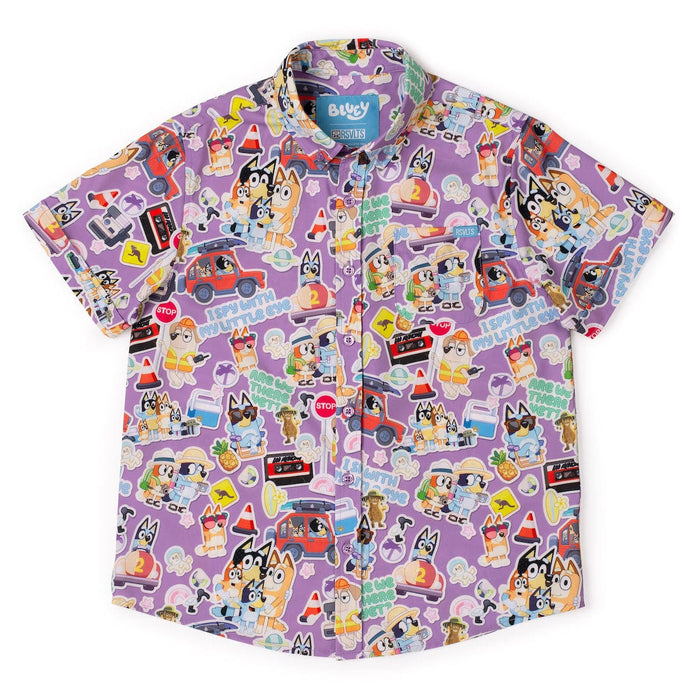 RSVLTS XS RSVLTS Bluey Series 2 "Road Trip" Youth _ KUNUFLEX Short Sleeve Shirt