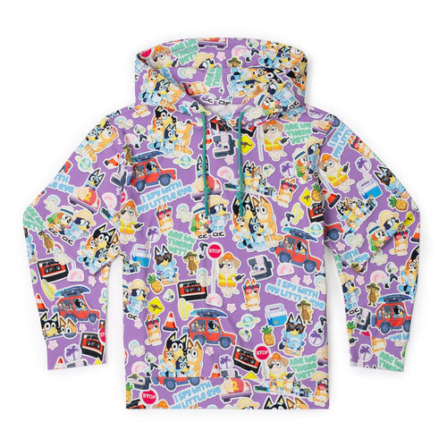 RSVLTS XS Bluey Youth Performance Hoodie Bluey "Let's Motor" – Youth Performance Hoodie