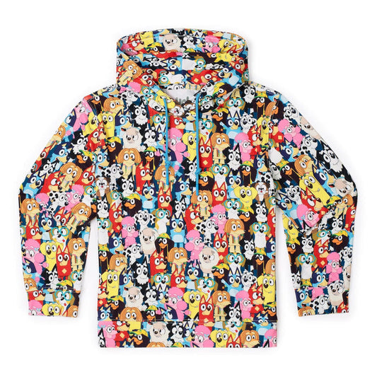 RSVLTS XS Bluey Youth Performance Hoodie Bluey "Primary Pals" – Youth Performance Hoodie
