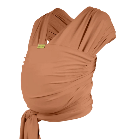 A Boba Classic Baby Wrap, made from a soft 95% French Terry cotton blend and 5% Spandex. Ergonomic, award-winning design fits babies from 7 Ibs to 35 Ibs, best up to 20 Ibs. Machine washable, dryer friendly, and certified hip-healthy. Organic Fox