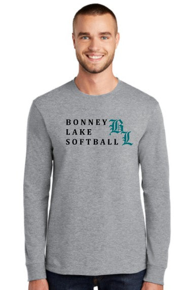 Bonney Lake Softball Adult Long Sleeve Cotton Blend Tshirt
