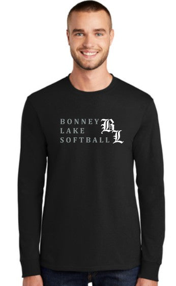 Bonney Lake Softball Adult Long Sleeve Cotton Blend Tshirt