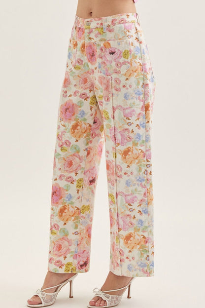 Botanical Gardens Printed Wide Leg Pants