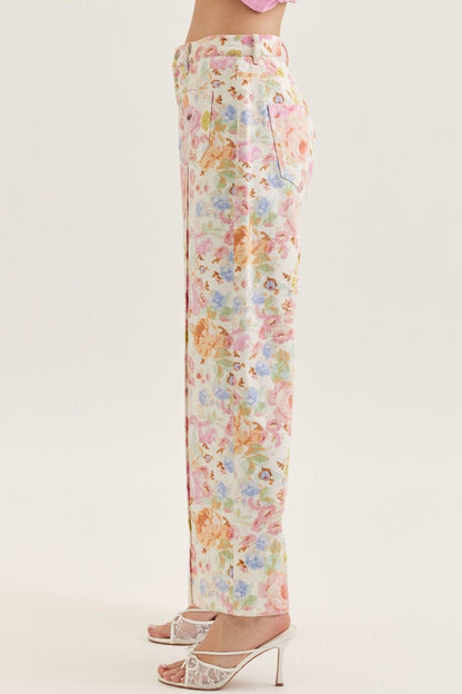 Botanical Gardens Printed Wide Leg Pants