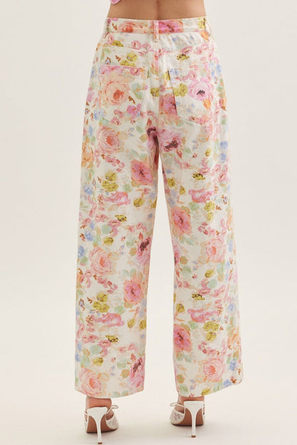 Botanical Gardens Printed Wide Leg Pants