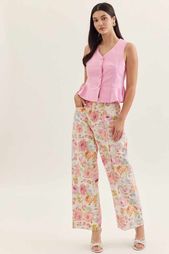 Botanical Gardens Printed Wide Leg Pants