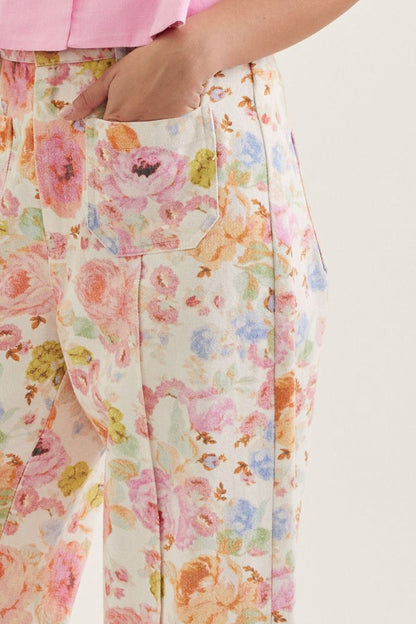 Botanical Gardens Printed Wide Leg Pants