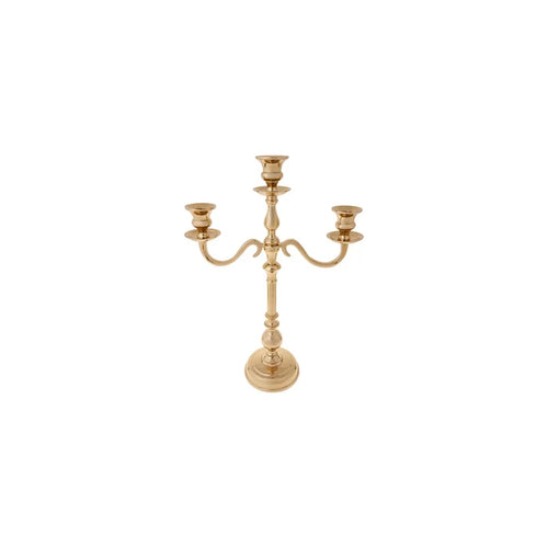 Bougeoir Karaca Jolie, 3 pièces, Or, 22,5 cm