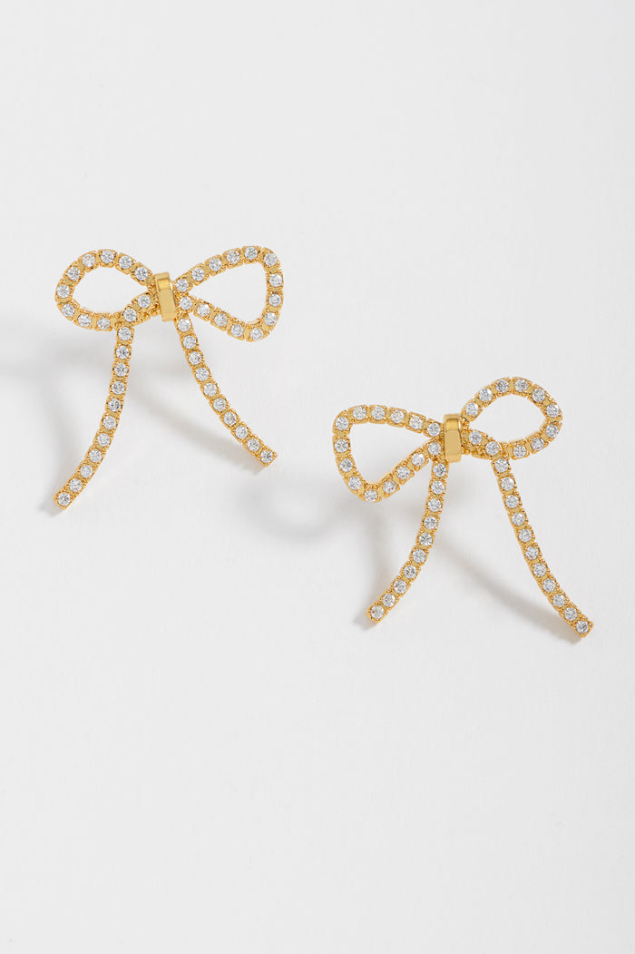 Bow Tennis Chain Earrings