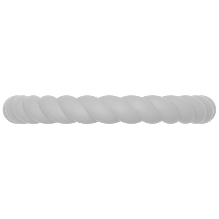 Braided Stackable Silicone Ring - Misty Grey
