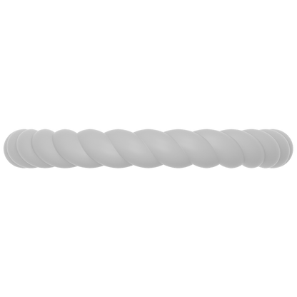 Braided Stackable Silicone Ring - Misty Grey