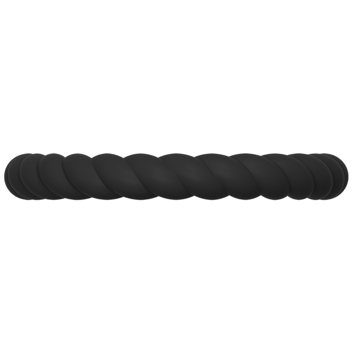 Braided Stackable Silicone Ring - Obsidian
