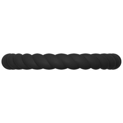 Braided Stackable Silicone Ring - Obsidian