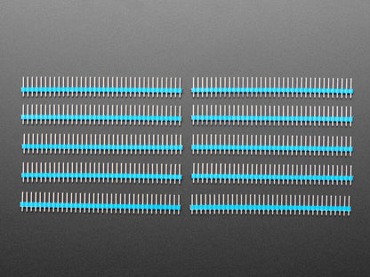 Break-away 0.1" 36-pin strip male header - Blue - 10 pack by The Pi Hut - The Pi Hut